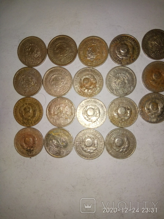 Монеты биллон 25 штук, фото №6