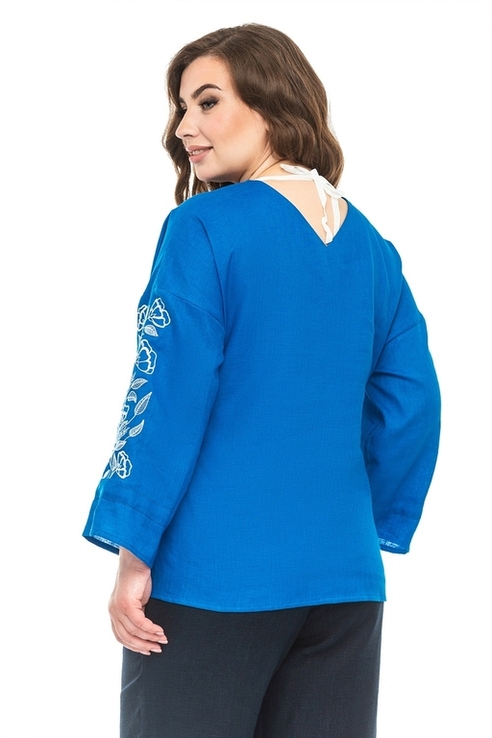 Блуза жіноча елен (льон індіго), фото №3