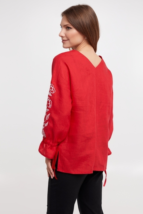 Блуза жіноча елен (льон червоний), фото №3