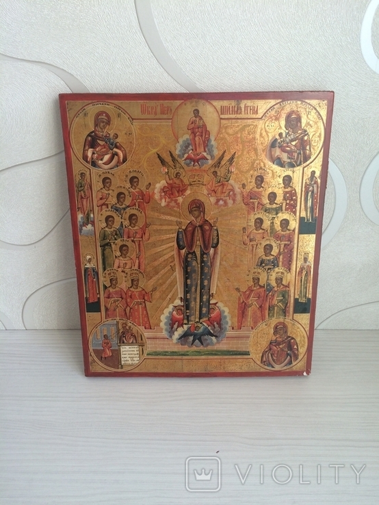 Икона Богородицы Нерушимая стена, Брянщина , конец 19 века., фото №4