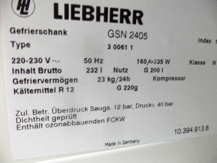 Морозильна камера No Frost LIEBHERR  150*65 cm 232л.  з Німеччини, фото №11