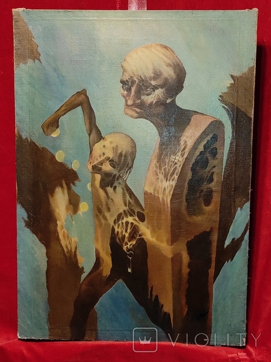 "Золотой ключик",В.Голыный,1989 г.,х/м.