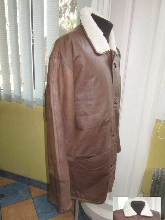 Большая мужская кожаная куртка  Echtes Leder. Германия. 64р. Лот 978, фото №6