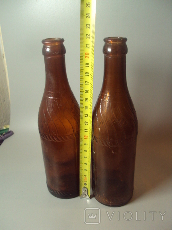Old beer bottle GK MBZ height 22 cm 0.3 l lot 2 pcs, photo number 3
