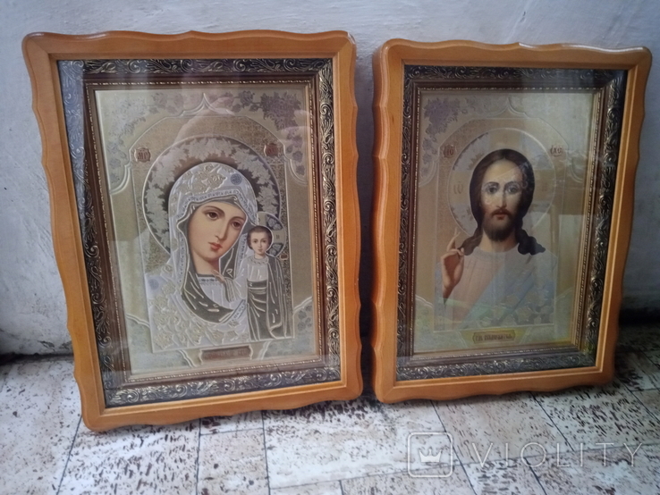 Вінчальна пара Іс.Христос і Божа Матір Казанська, фото №2
