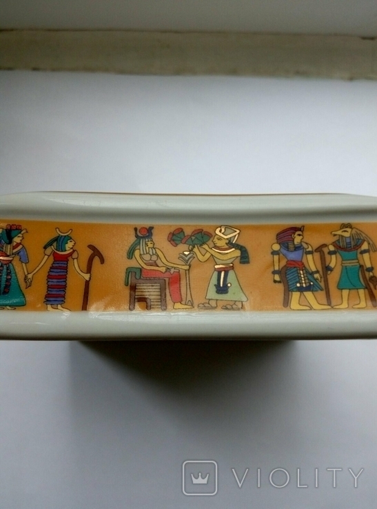 Пепельница Египет , фарфор , позолота , клеймо ., фото №4