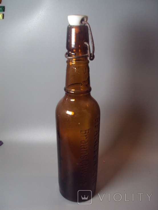 Beer bottle pfandflasche braunschweig dortmunder union bier with porcelain stopper 0.5 l, photo number 2