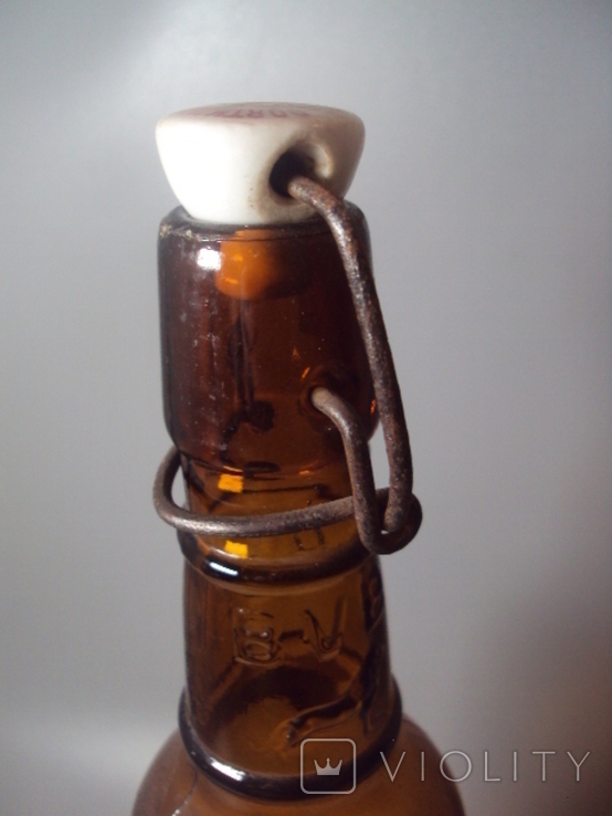 Beer bottle pfandflasche braunschweig dortmunder union bier with porcelain stopper 0.5 l, photo number 4