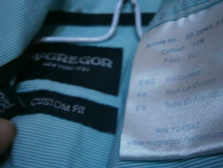 Красивая мужская рубашка Mcgregor полоска хлопок бренд 60 62 64 66 размер, фото №7