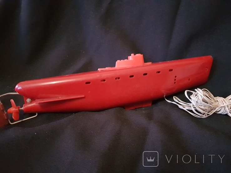 Подводная лодка на пульте управления игрушка СССР, фото №2