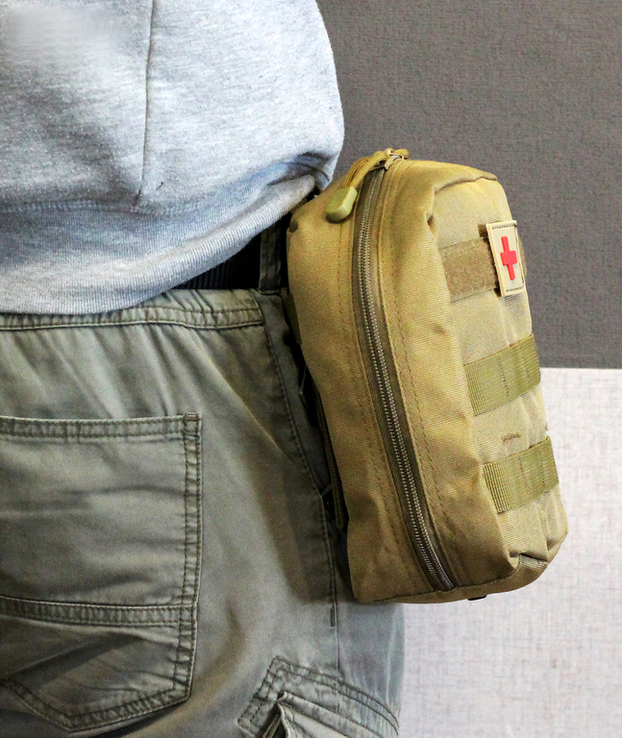 Тактическая универсальная сумка - подсумок, аптечка mini warrior (койот), numer zdjęcia 5