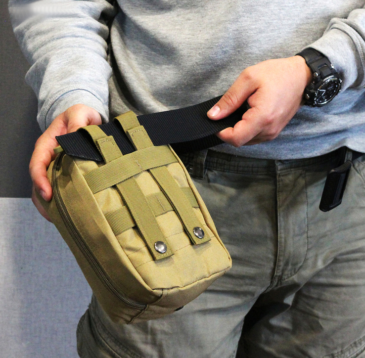 Тактическая универсальная сумка - подсумок, аптечка mini warrior (койот), numer zdjęcia 6
