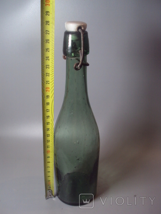 Beer bottle with porcelain cork height 28 cm, photo number 3