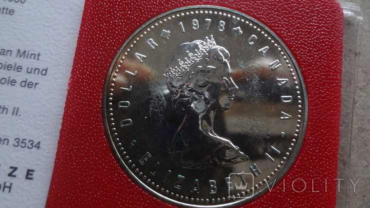 1 доллар 1978  Канада Олимпиада  Сертификат серебро, фото №6