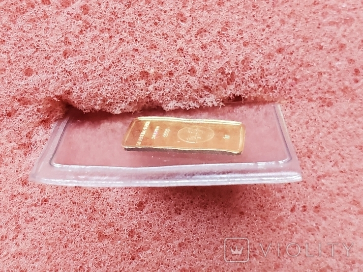 Золотий злиток 1 грам, 999,9, ПРАВЕКС-БАНК., фото №13