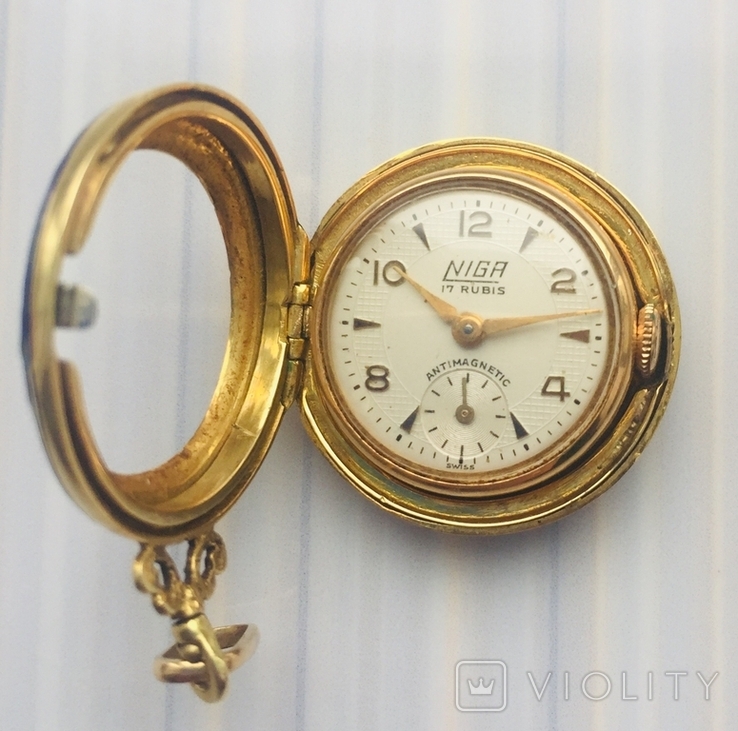 Золотые карманные часы, фото №3