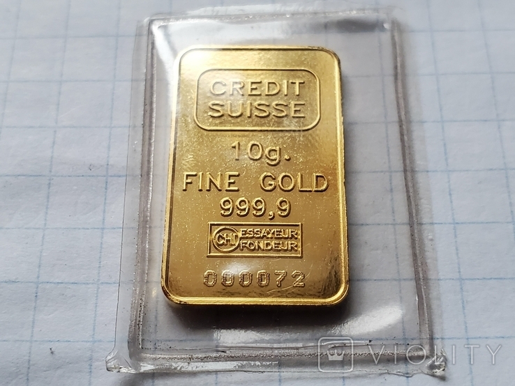 A gold bar of 10 grams, 999.9., photo number 3