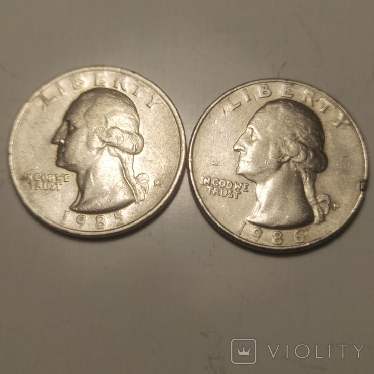 One Dollar 1972 quarter Dollar 1983,84,85,86,98, фото №8