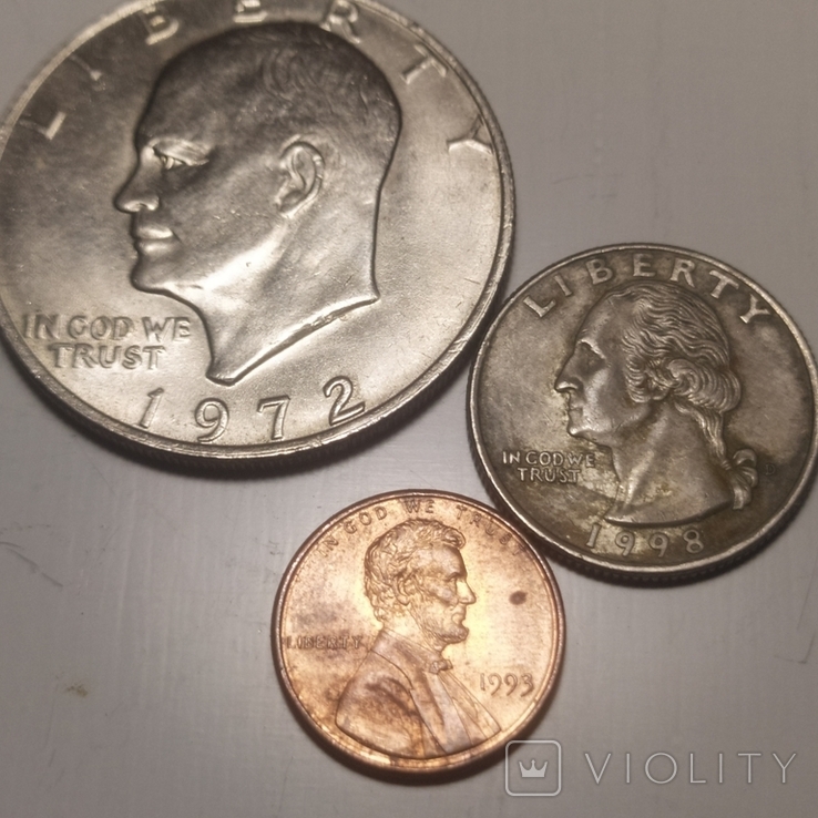 One Dollar 1972 quarter Dollar 1983,84,85,86,98, фото №12