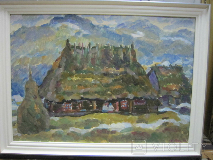 Закарпатська школа живопису. Ю. Герц. Стара хата 1998 р, фото №2