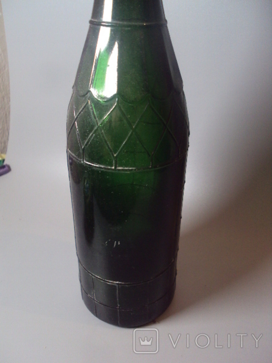 Green beer bottle height 28 cm, photo number 5