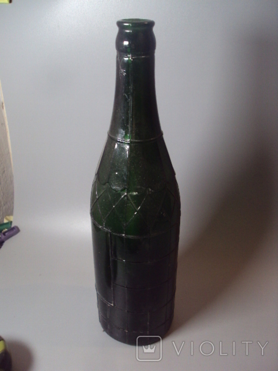 Green beer bottle height 28 cm, photo number 6