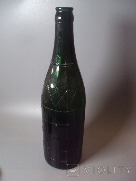 Green beer bottle height 28 cm, photo number 8