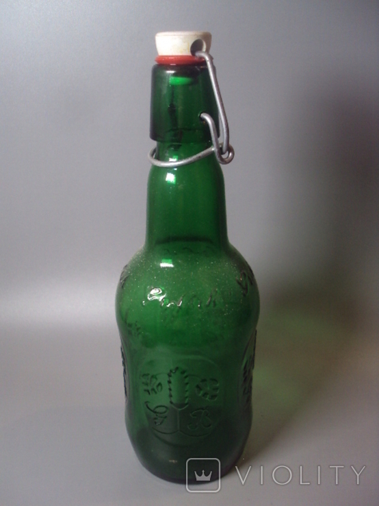 Beer bottle J B ear grolsch with porcelain cork height 24 cm, photo number 2