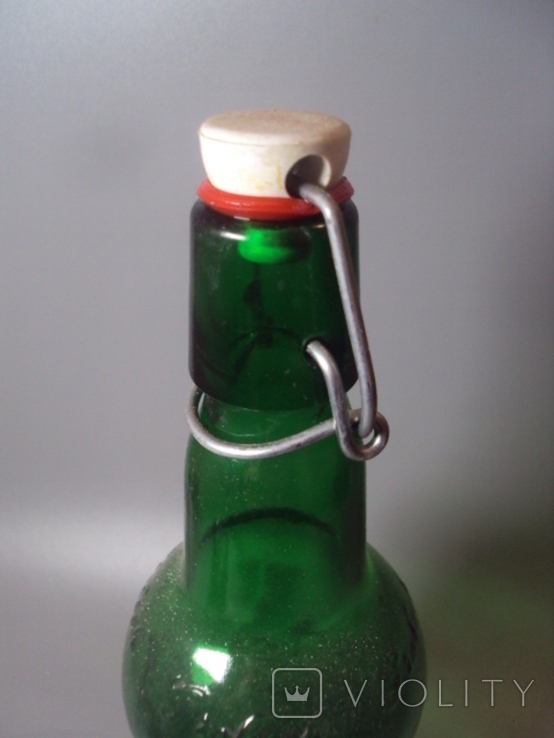 Beer bottle J B ear grolsch with porcelain cork height 24 cm, photo number 4