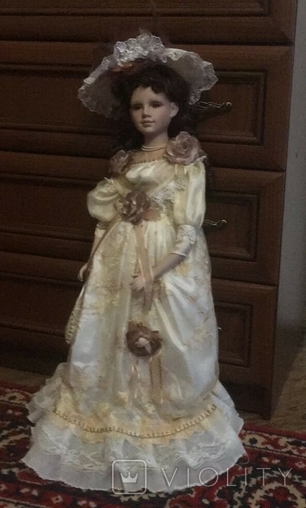 Колекційна Велика Лялька, Бісквітний Порцелян, Hand Made, 72 см., фото №2