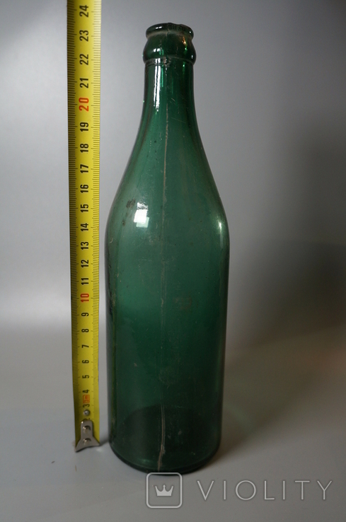 Пляшка пива RSZ стара висота 23.5 см, фото №4