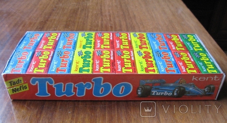 Запечатанный блок жвачек Турбо 1988 года, 2-ая серия (вкладыши с 51 по 120), фото №6