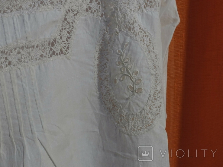 Nightgown 19th century Italy with initials, photo number 5