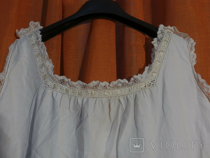 Nightgown 19th century Italy with initials, photo number 8