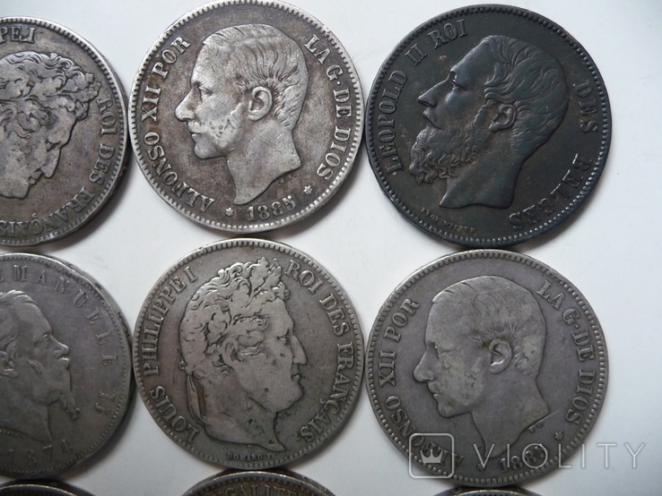 16 больших серебряных монет 19 века, фото №5