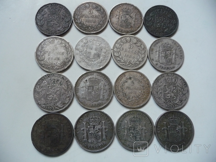 16 больших серебряных монет 19 века, фото №8