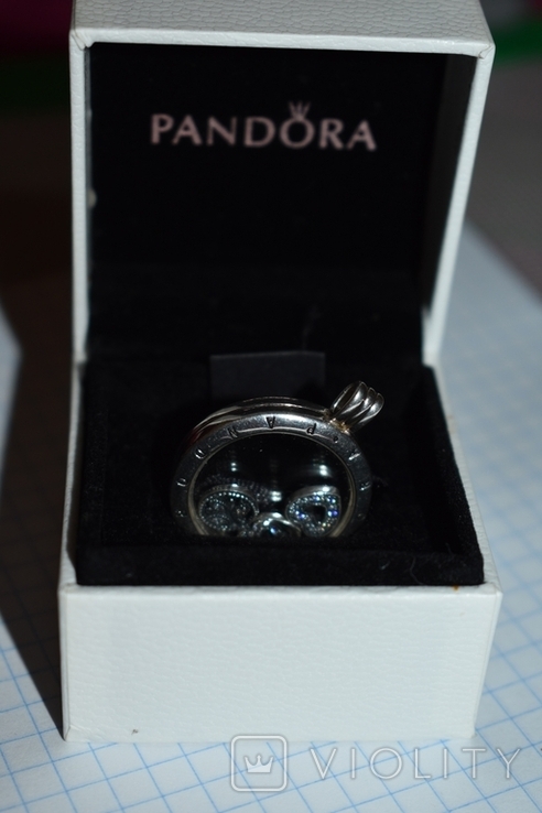 Кулон с подвижными вставками Pandora серебро 925 проба вес 13,2 грамм в коробке оригинал