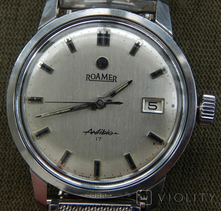 Часы Roamer Anfibio, 17 камней, калибр 430, 1961-1967 г.в., Швейцария, фото №6