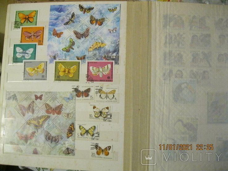 Коллекция марок на тему "Фауна", 2 альбома, около 1500 штук, фото №5
