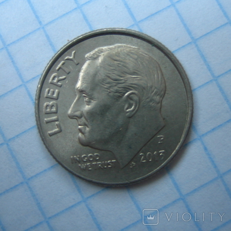 США 10 центов 2013 года.Р, фото №3