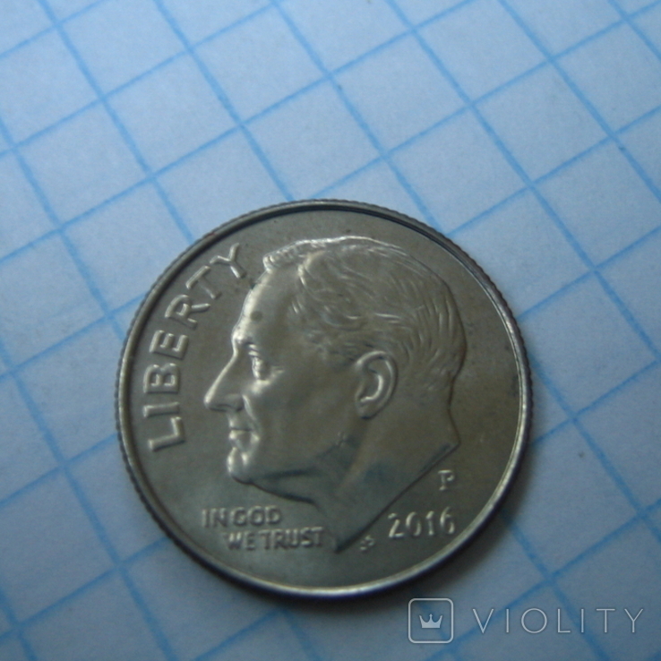 США 10 центов 2016 года.Р, фото №2