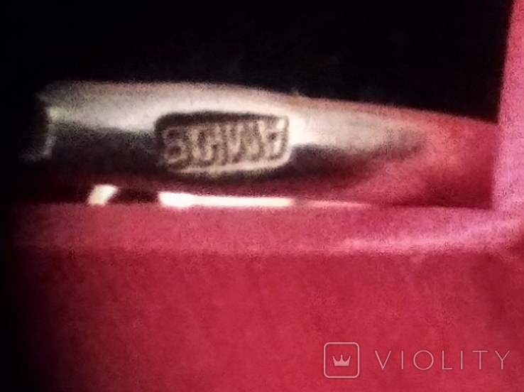 Серебряное кольцо с позолотой, фото №7