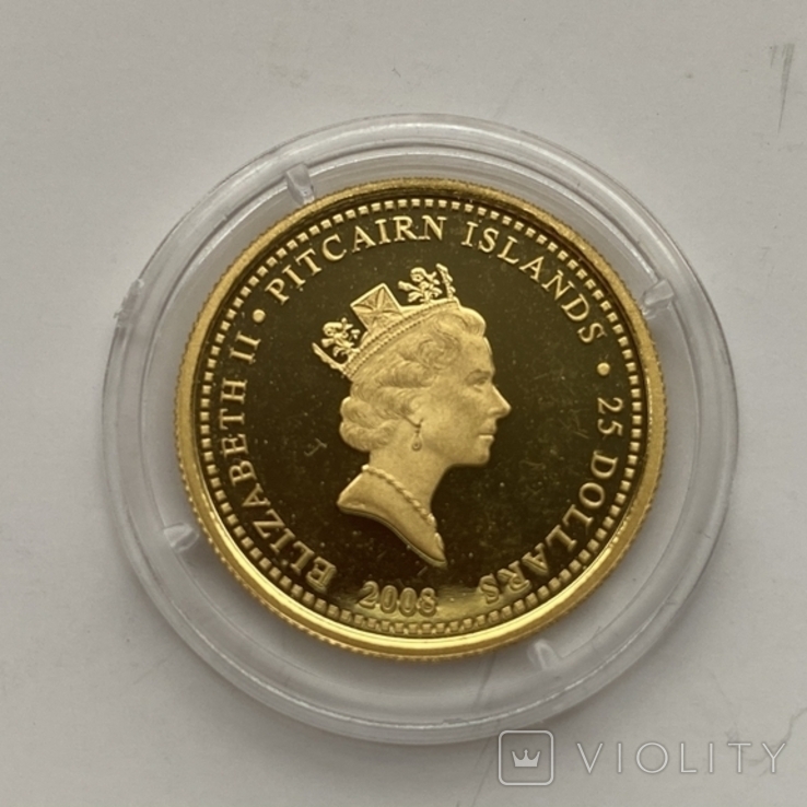 25 долларов 2008 г. Острова Питкэрн (1/4 oz 999,9), фото №5