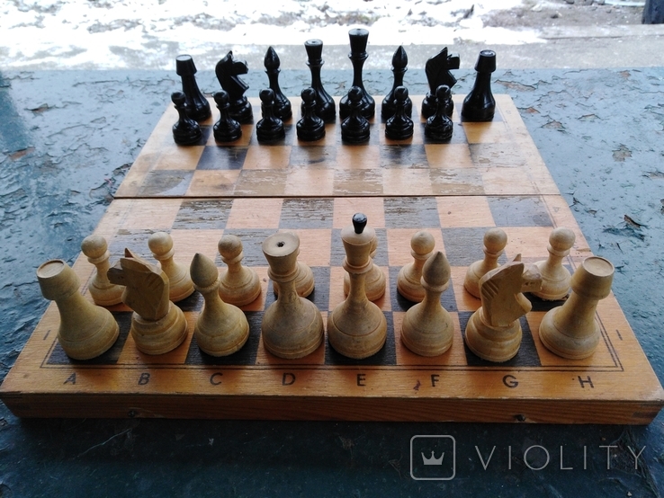 Большие деревянные шахматы ссср.