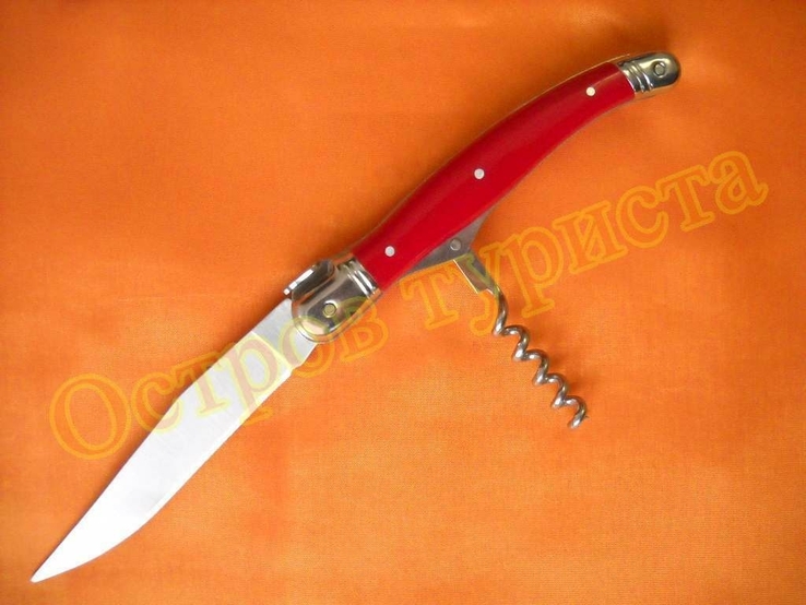 Нож складной A FLY Red со штопором, фото №9