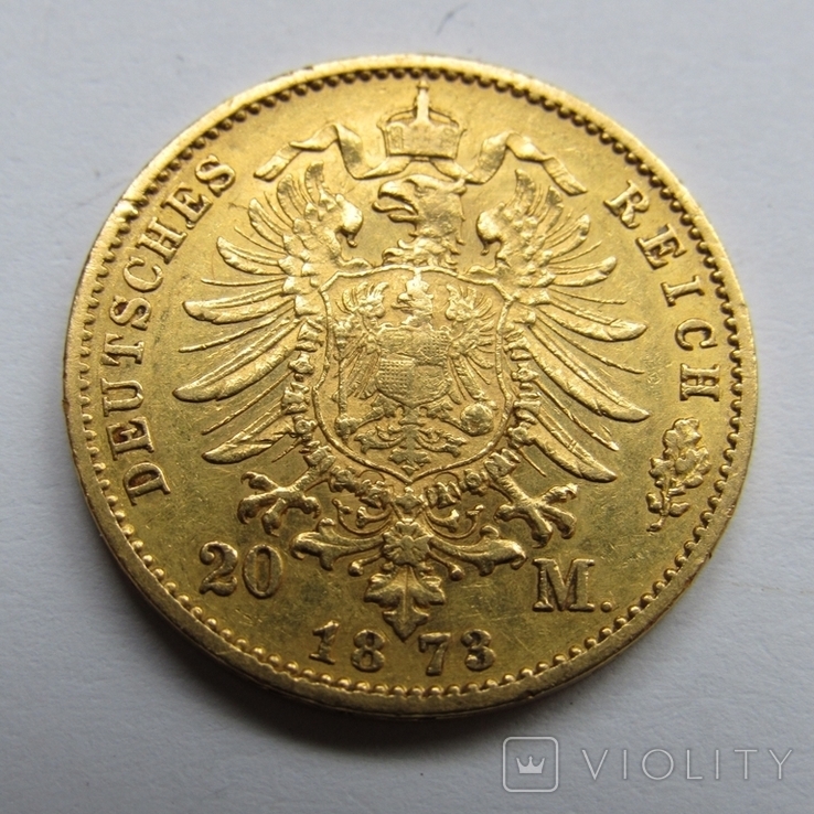20 марок 1873 г. Пруссия, фото №7