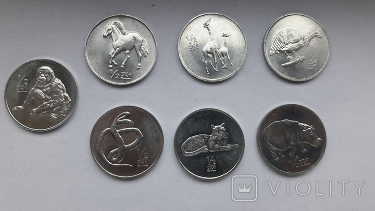 Набор монет Северной Кореи 7 шт, фото №2