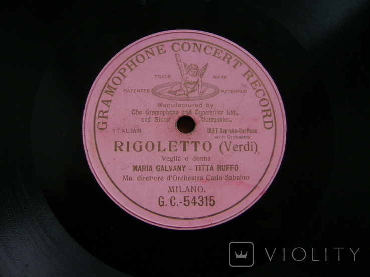 Пластинка граммофонная RIGOLETTO (Verdi), фото №3