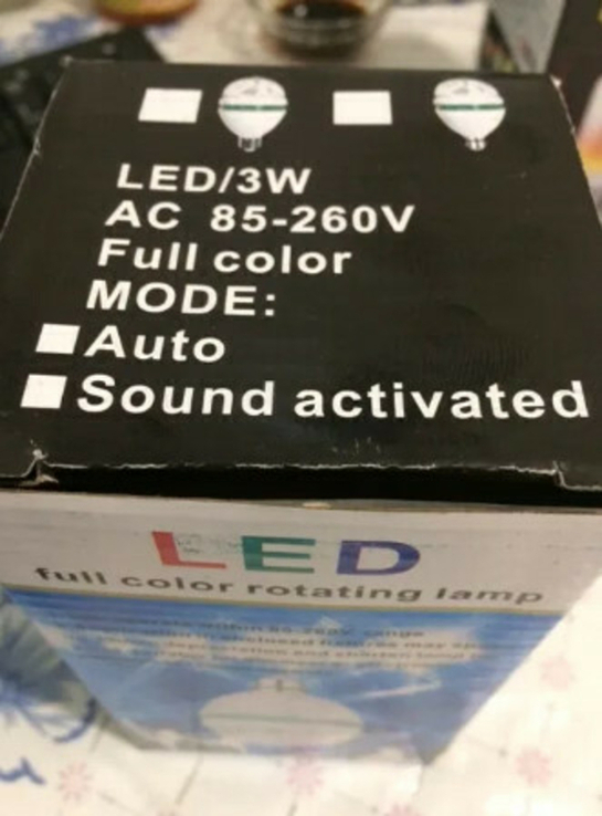 Светодиодная лампа Led full color rotating lamp, фото №3