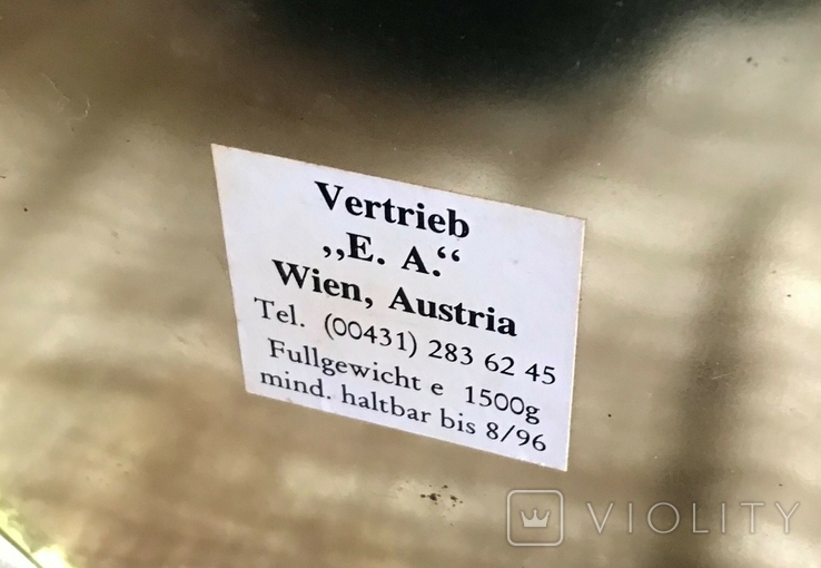 Большая металлическая коробка из-под чая, Венна, Австрия, фото №6